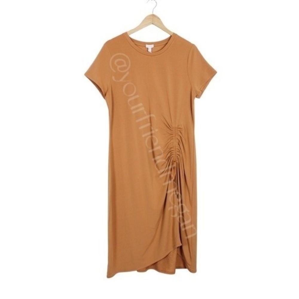 Garnet Hill Cinched Front Knee Length Knit Dress